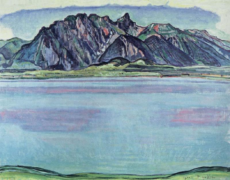 Ferdinand Hodler lake thun and the stockhorn mountains France oil painting art